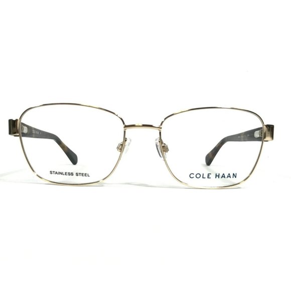 Cole Haan Accessories - Cole Haan Eyeglasses Frames CH5008 717 GOLD Tortoise Square Wire Rim 52-17-135